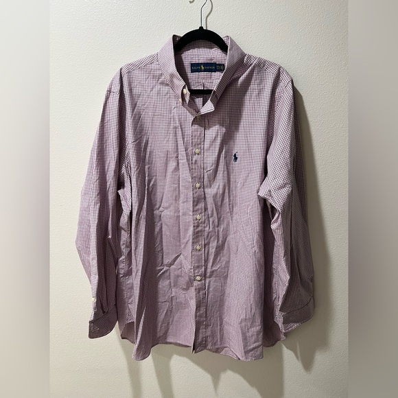 Polo by Ralph Lauren Men'sCheckered Button-Down Shirt, size 34/35 17 1/2 EUC - Picture 1 of 5